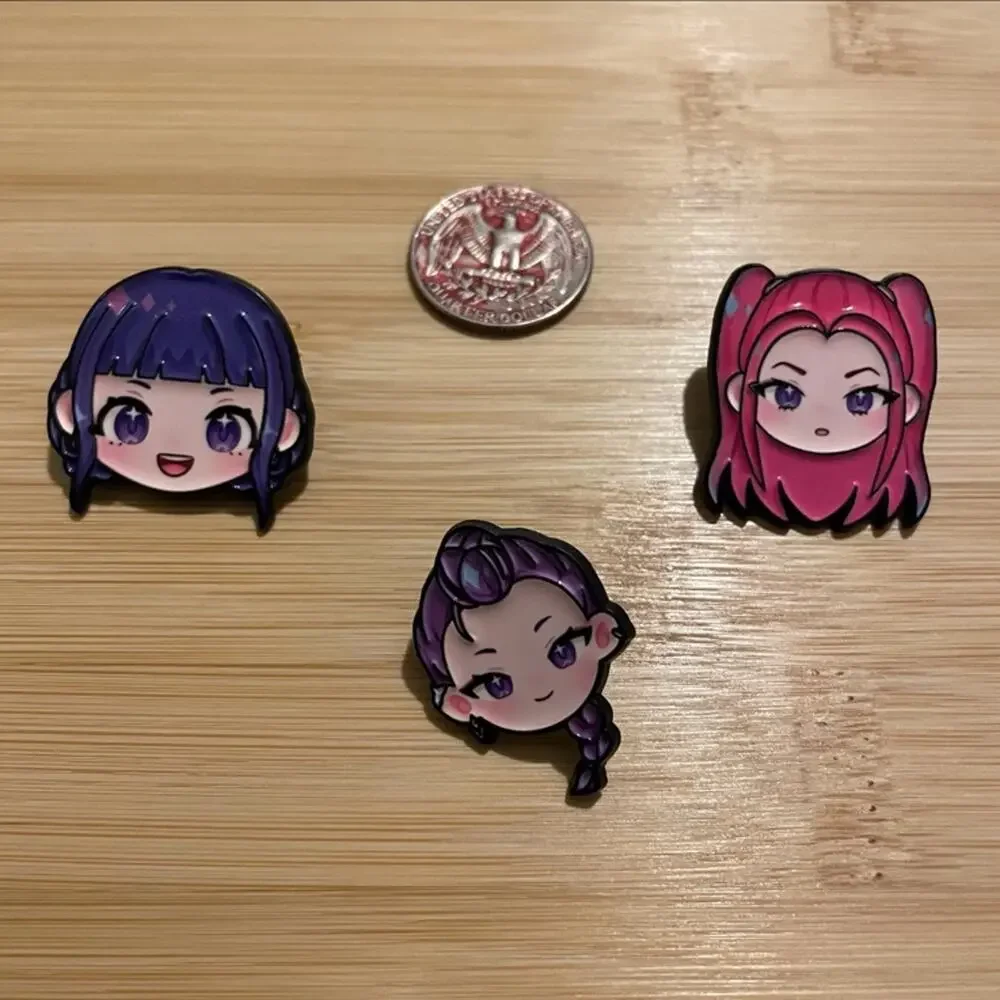 KPop Demon Hunters Huntrix Mira, Rumi & Zoey 3 Piece Pin Set